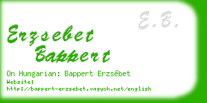 erzsebet bappert business card